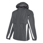 graphite/white champion trailblazer warm up jacket front view