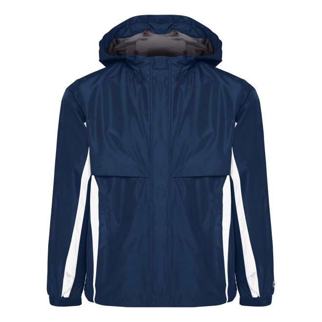 navy/white champion trailblazer warm up jacket front view