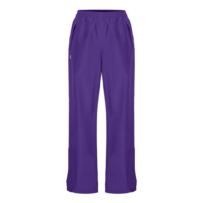 purple champion trailblazer warm up pant front view