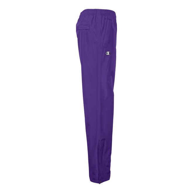 purple champion trailblazer warm up pant side view