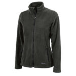 women charcoal charles river boundary fleece jacket front view