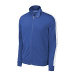 true royal/white sport tek stripe track jacket front view