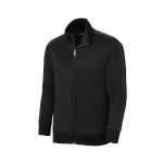 youth black sport tek stripe track jacket front view