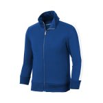 youth true royal/white sport tek stripe track jacket front view