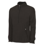 black charles river fleece pullover front view