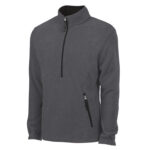 charcoal/black charles river fleece pullover front view