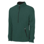 forest/black charles river fleece pullover front view