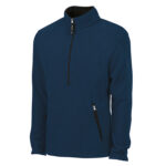 navy/black charles river fleece pullover front view