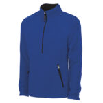 royal/black charles river fleece pullover front view