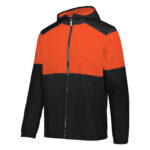 black/orange holloway series x warm up jacket front view