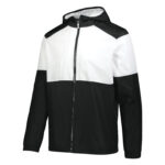 black/white holloway series x warm up jacket front view