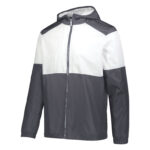 carbon/white holloway series x warm up jacket front view