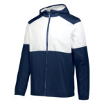 navy/white holloway series x warm up jacket front view