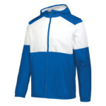 royal/white holloway series x warm up jacket front view