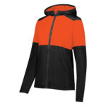 women black/orange holloway series x warm up jacket front view