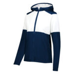 women navy/white holloway series x warm up jacket front view