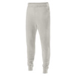 youth charcoal heather holloway 60/40 fleece jogger pant, front left three-quarters view