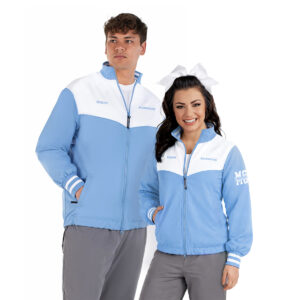 male and female models withing Holloway Rowhouse Full Zip Jackets, cropped front view