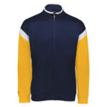 navy/gold holloway limitless jacket front view