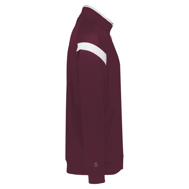 maroon/white holloway limitless jacket side view