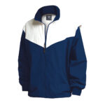 navy/white charles river championship jacket front view