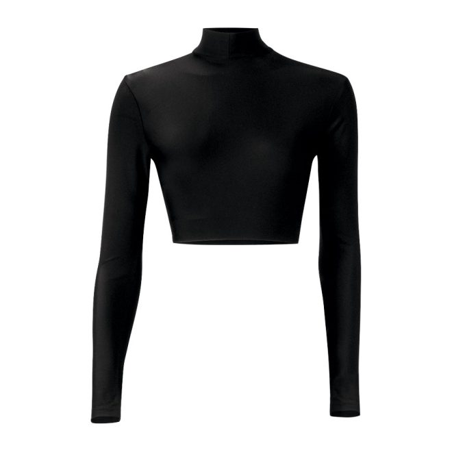 black guard basics long sleeve crop top