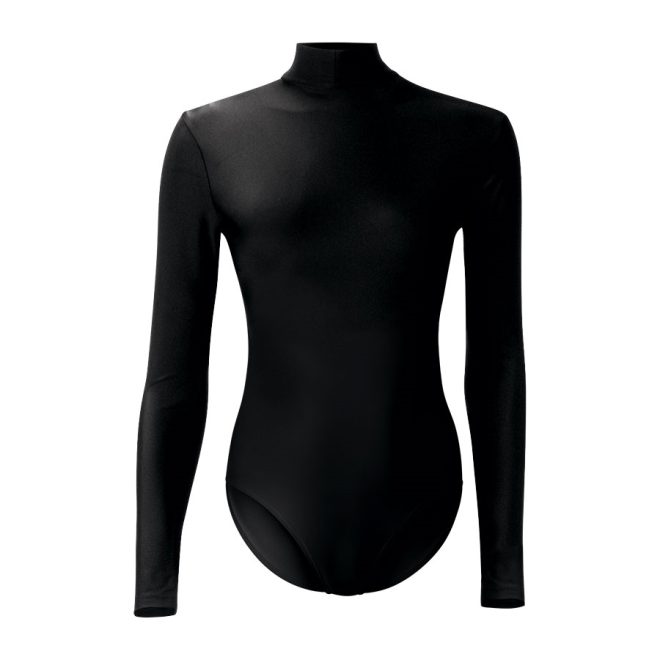 black guard basics long sleeve bodysuit front view