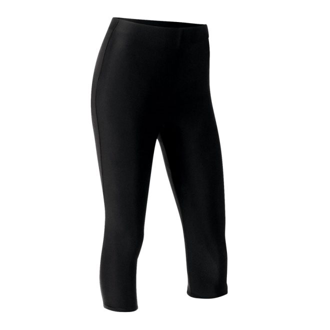 black guard basics fitted capri leggings front view