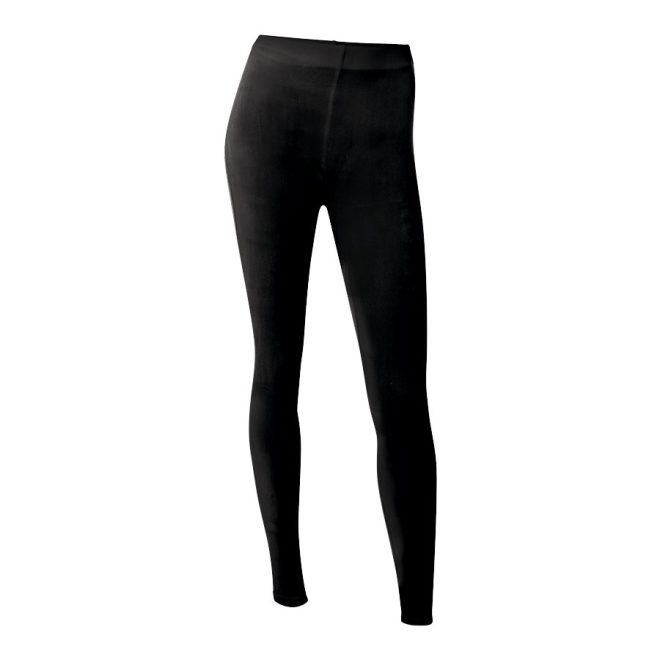 black guard basics fitted velvet leggings front view