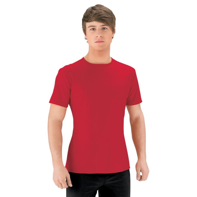 rose men's color guard top front view on model