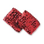 thumbnail image 2 of Cadoline Colored Sequin Elastic Wristband Cuffs – Stretchable, Pair Pack, Fancy Dress 2 of 5