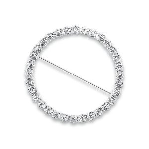 rhinestone circle brooch