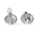 underside of clip clear rhinestone button earrings