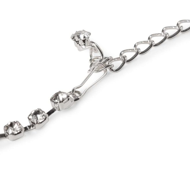 rhinestone choker clasp view