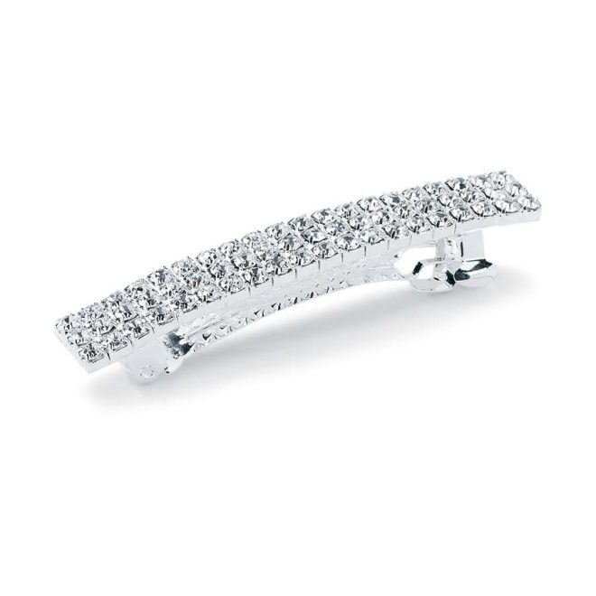 mini bar rhinestone barrette top view