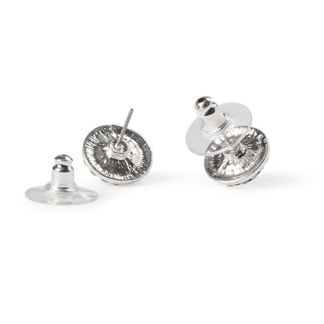 pearl rosette earrings back view