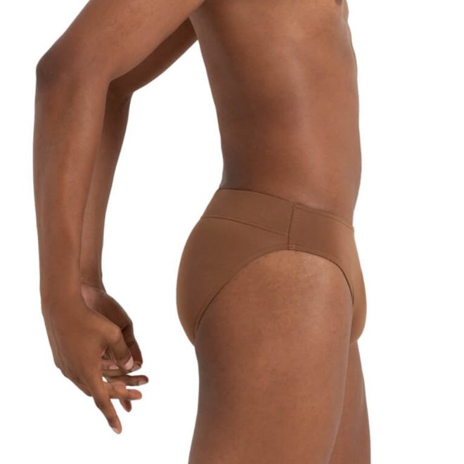 maple capezio mens full seat dance brief side view