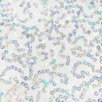 silver holographic white micro sequin spandex guard fabric