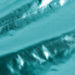 teal metallic ultra lame flag fabric