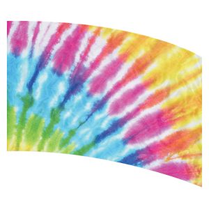 print on demand color guard flag with Colorful rainbow tie-dye design