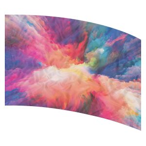print on demand color guard flag with Colorful abstract cloud smoke design