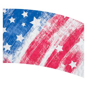 print on demand color guard flag with Grunge patriotic stars and stripes design