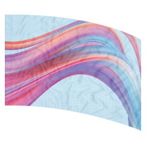 print on demand color guard flag with Abstract pastel stripes design on a Light Blue background