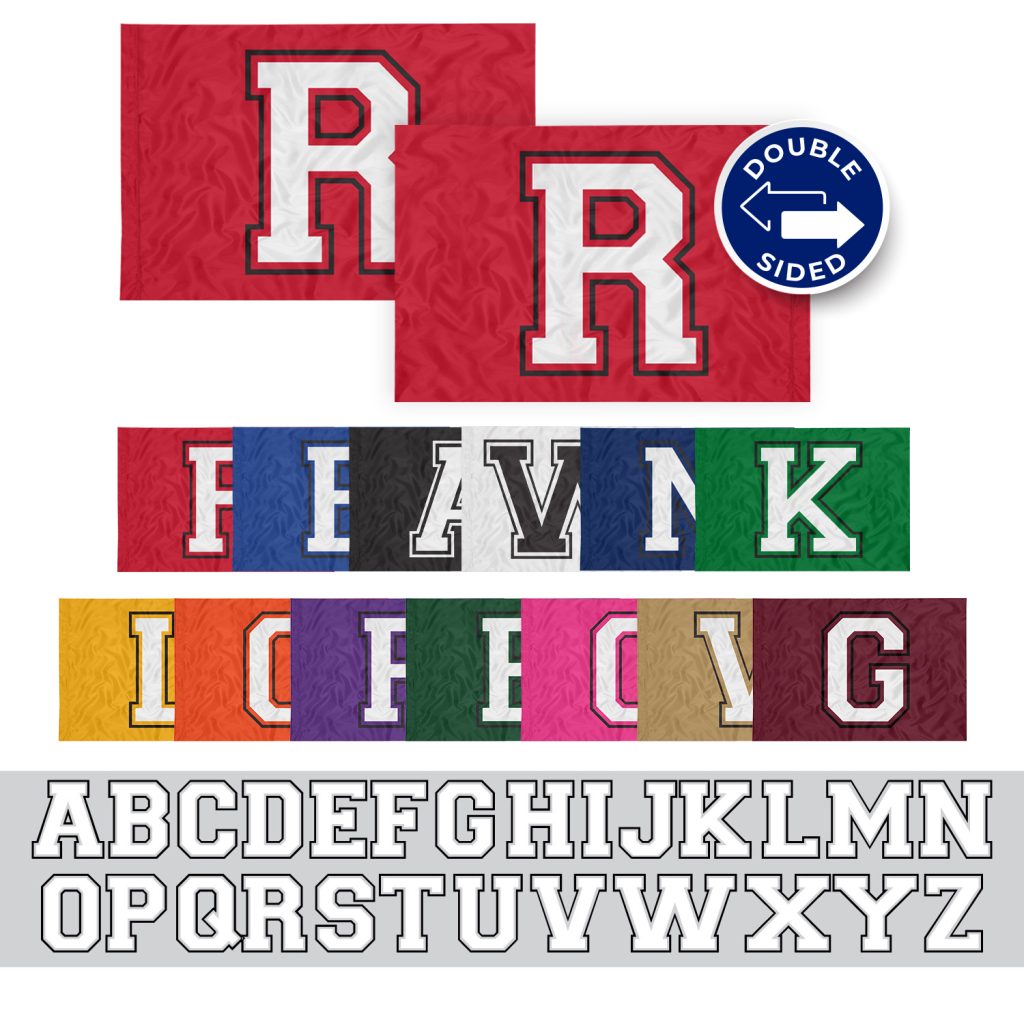 Print On Demand Double Sided Spirit Letter Flag | Band Shoppe