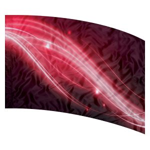 print on demand color guard flag with Red abstract waves with a Red glow on a Black