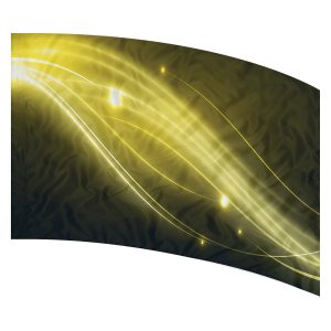 print on demand color guard flag with Yellow abstract waves with a Yellow glow on a Black background
