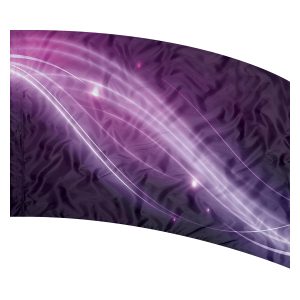 print on demand color guard flag with Fuchsia abstract waves with a Fuchsia glow on a Black background