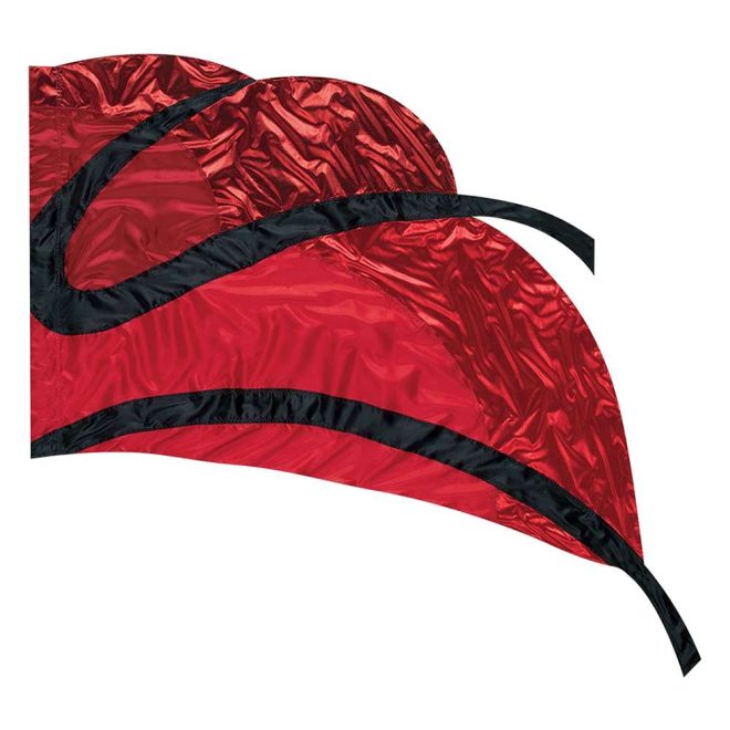 custom red and black color guard flag