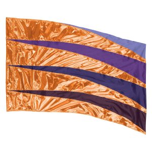 custom copper and purples color guard flag
