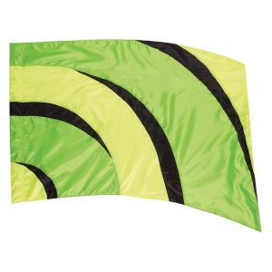 custom greens and black color guard flag